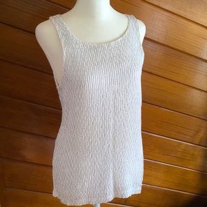 Madison La Vie (MLV) beaded tank blouse white sz S